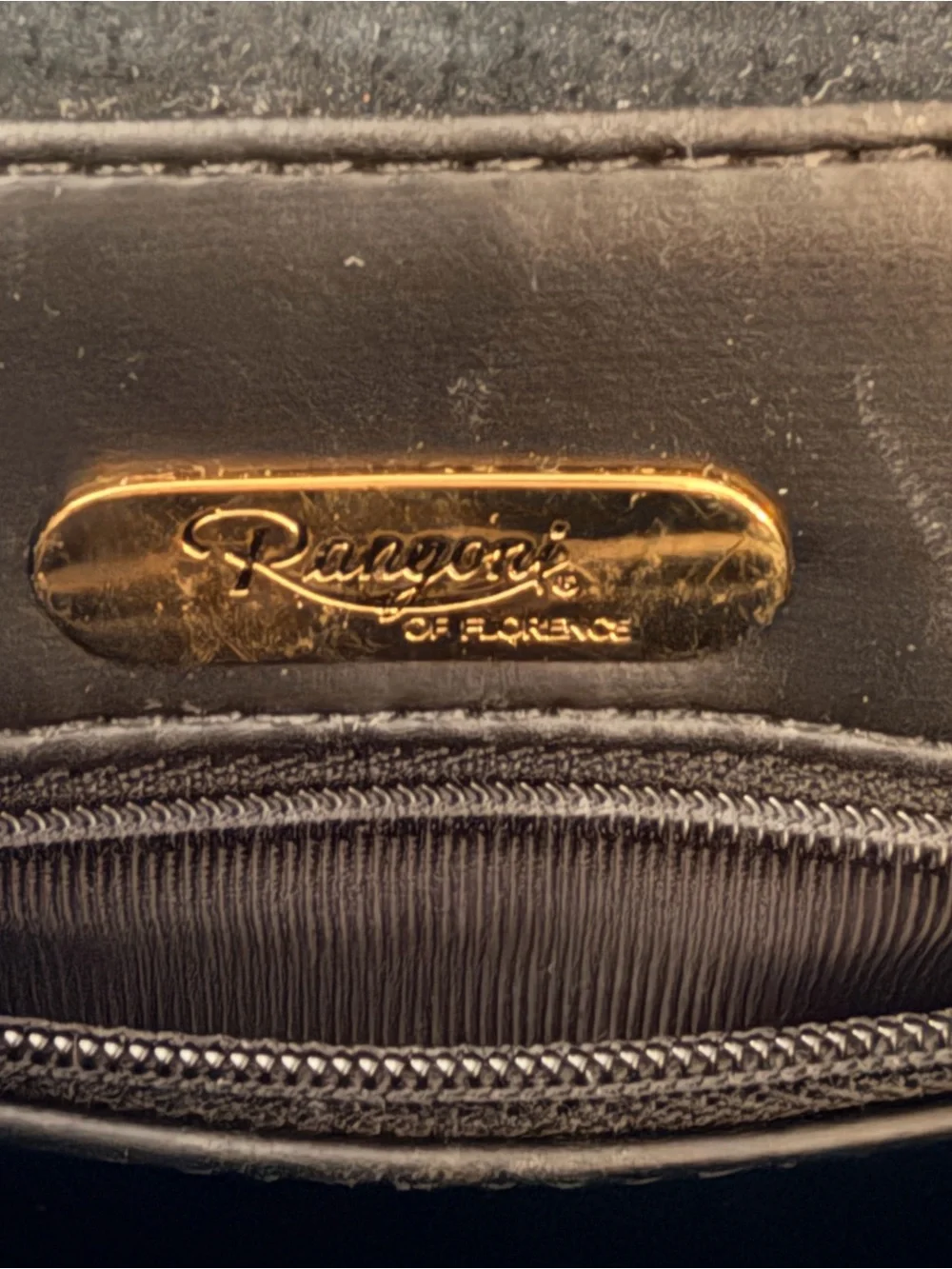Vintage Rangoni of Florence Black patent leather structured crossbody